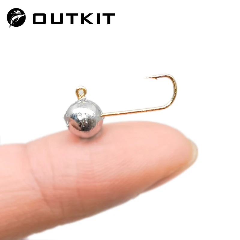 Fishing Hook Barbless - OUTKIT 10 Stück Mini-Jig-Kopfhaken, Rockfish, freiliegender