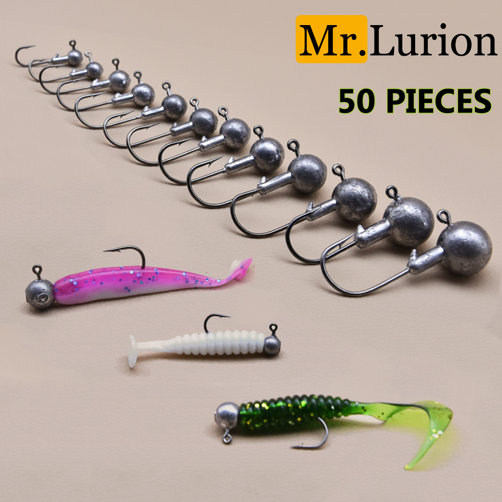 Fishing Hook Weedless - MrLurion 50 Stück 1g-28g Jigkopfhaken für