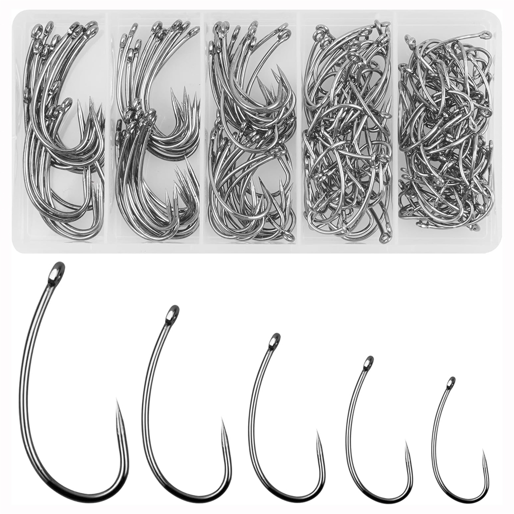 Fishing Hook Barbless - 180 Stück Barbless Angelhaken Kit Karpfen