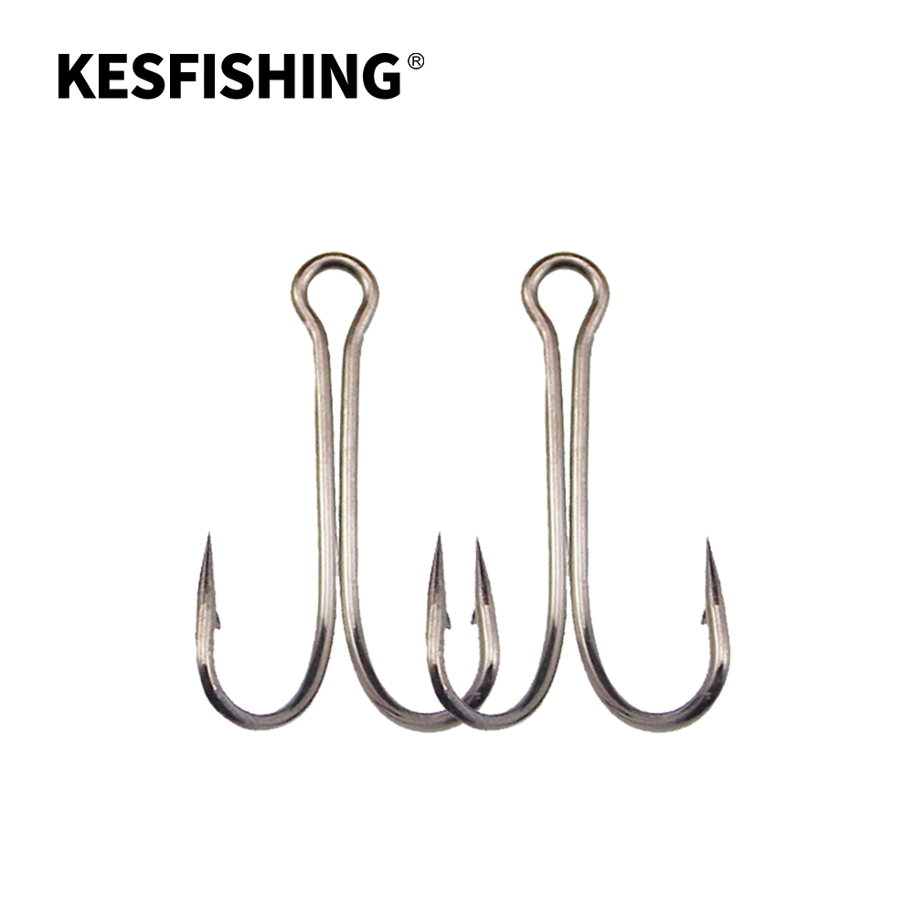 Fishing Hook Weedless - KESFISHING Doppelhaken, unverhedderter Angelhaken für Gummiköder