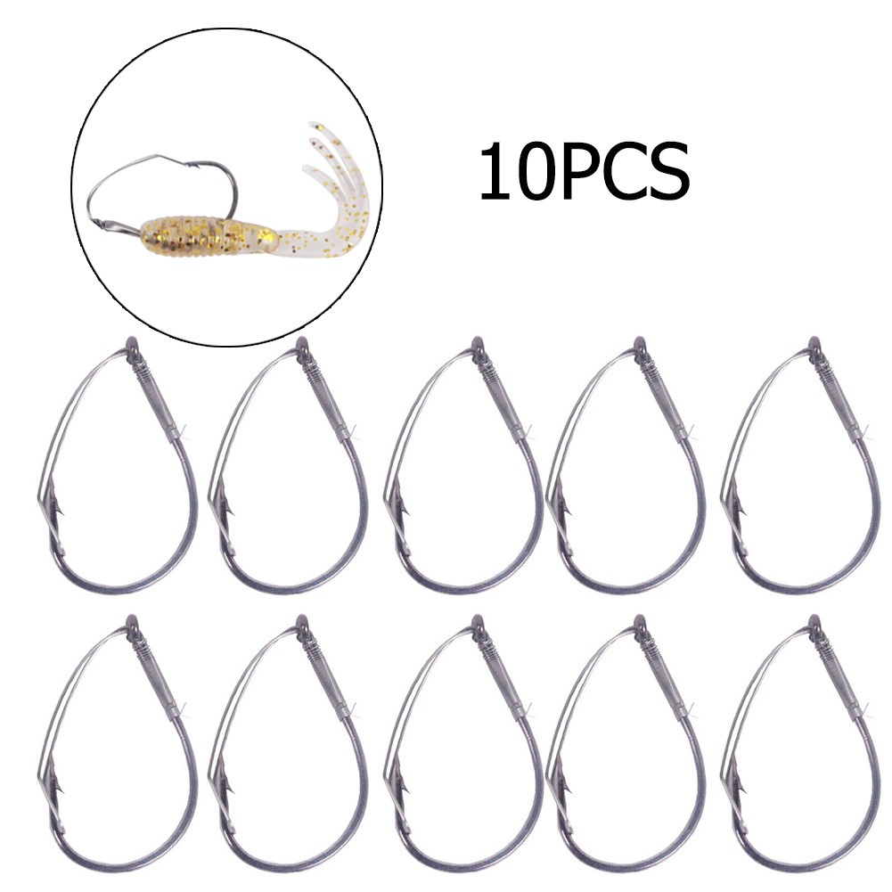 Fishing Hook Weedless - 10 Teile/schachtel High Carbon Stahl Wacky