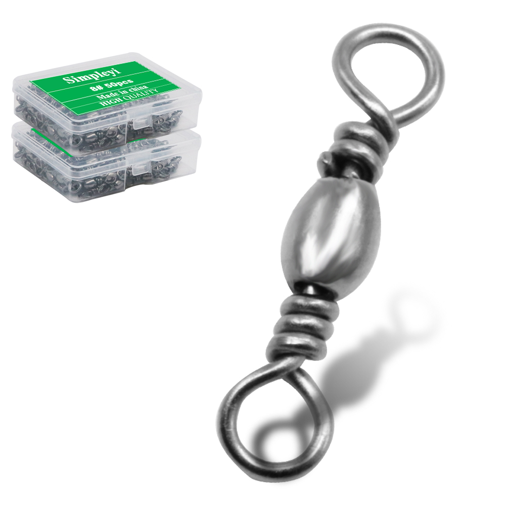 Fishing Hook Stainless Steel - 50 stücke/1Box Edelstahl Angeln Kugellager Roll