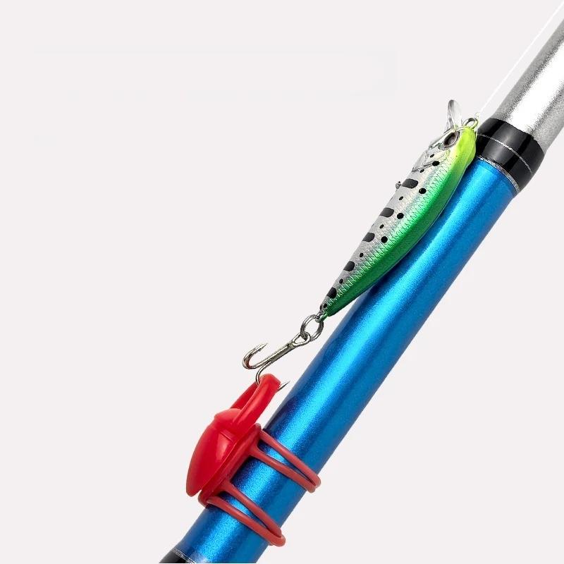 Fishing Hook Size - Angelköder-Hakenhalter, hochelastisches Silikon, 5 Stück/Beutel, universelle