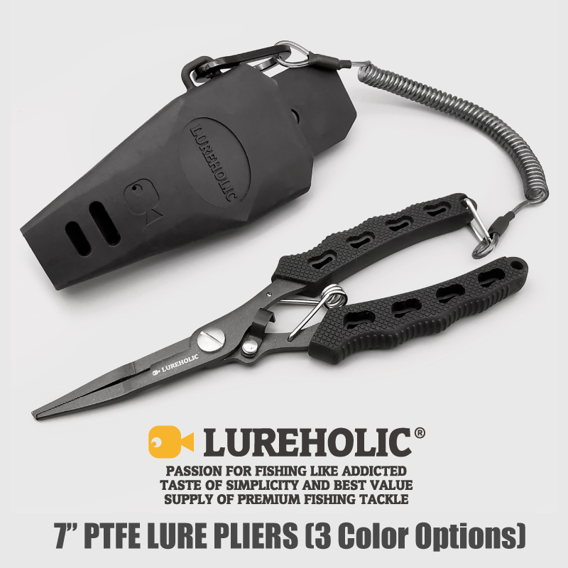 Fishing Hook Remover - Lureholic 7 Zoll PTFE-beschichtete Köder-Angelzange, 18