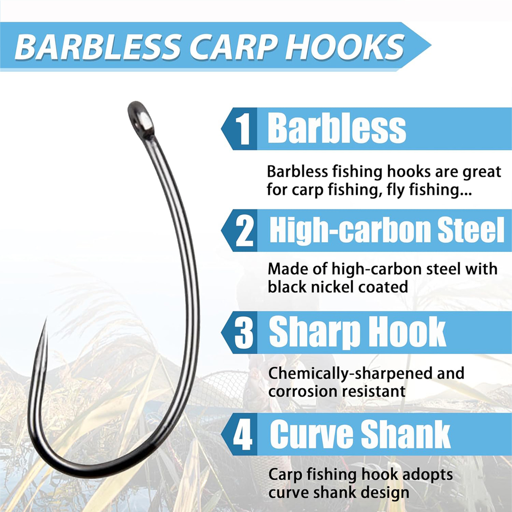 180 Stück Barbless Angelhaken  – Fishing Hook Barbless Bewertung und Preis