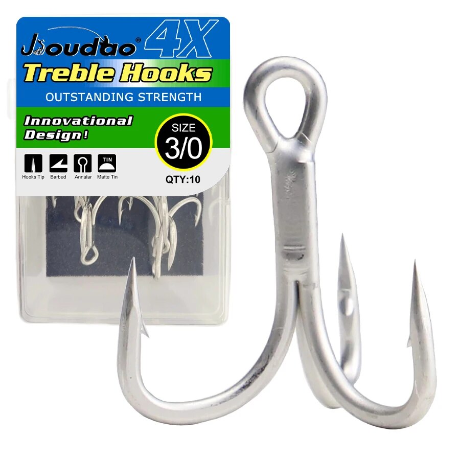 Angel-Drillinge, Hartstahl, 4  – Fishing Hook Barbless Bewertung und Preis