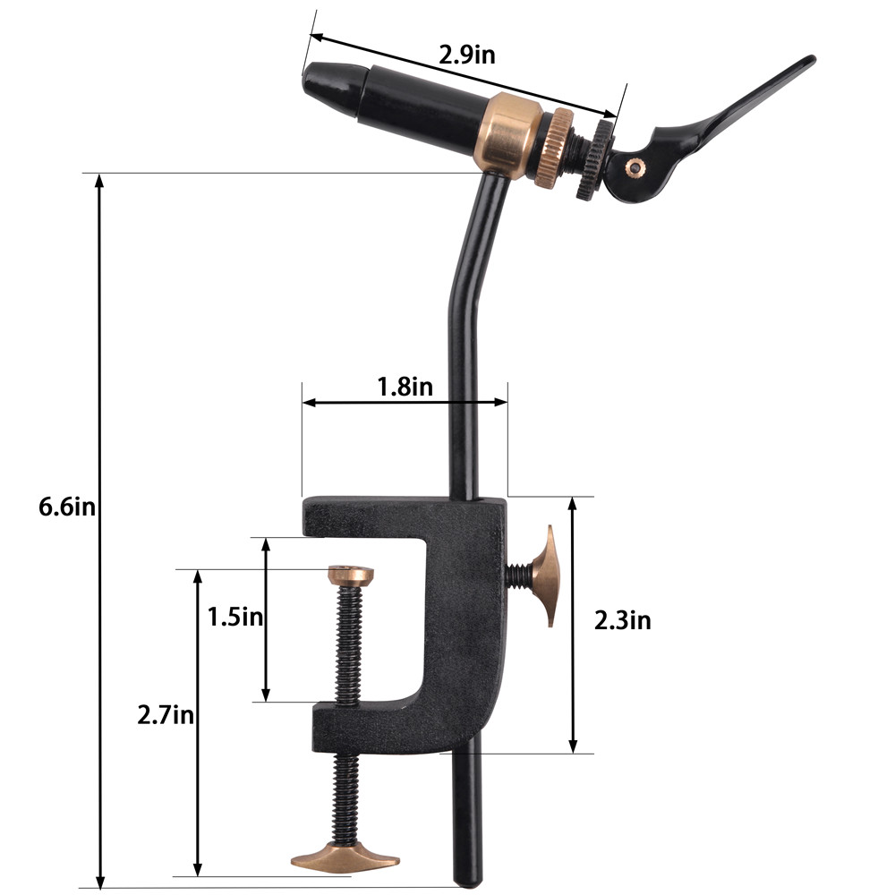 Rotary Fly Bindung Schraubstoc – Fishing Hook Jig Bewertung und Preis
