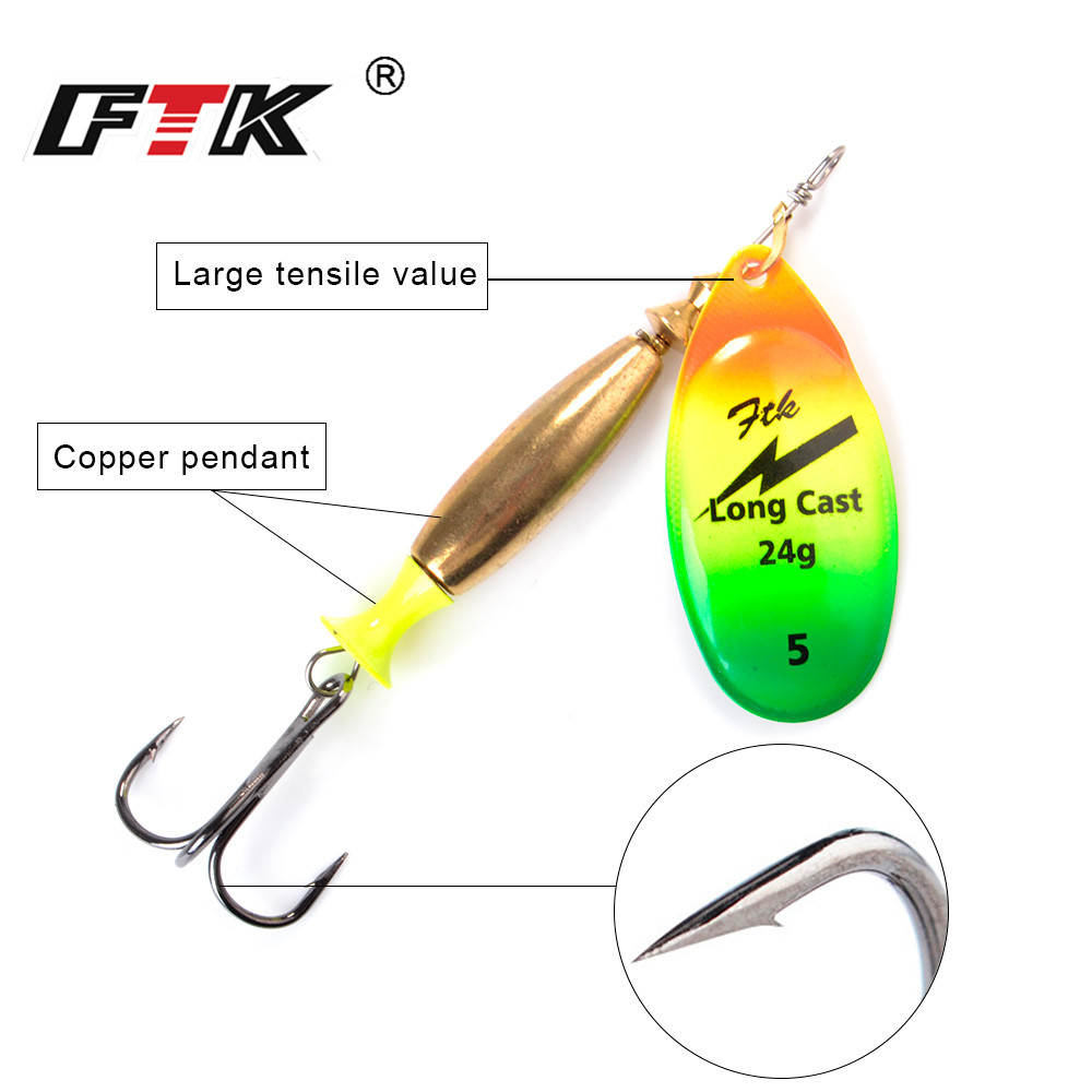 FTK 18g 24g Spinner Köder Hart – Fishing Hook Treble Bewertung und Preis