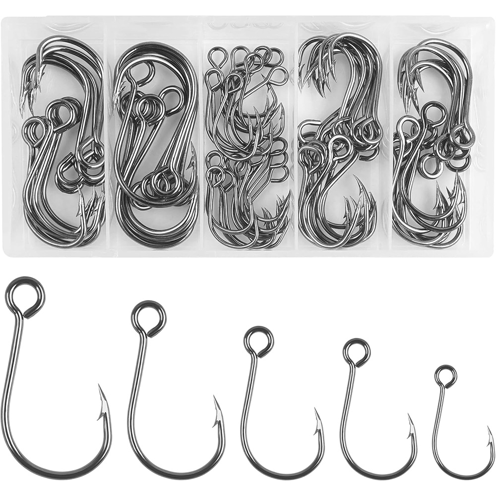 70 Stück Angel-Inline-Einzelha – Fishing Hook Circle Bewertung und Preis