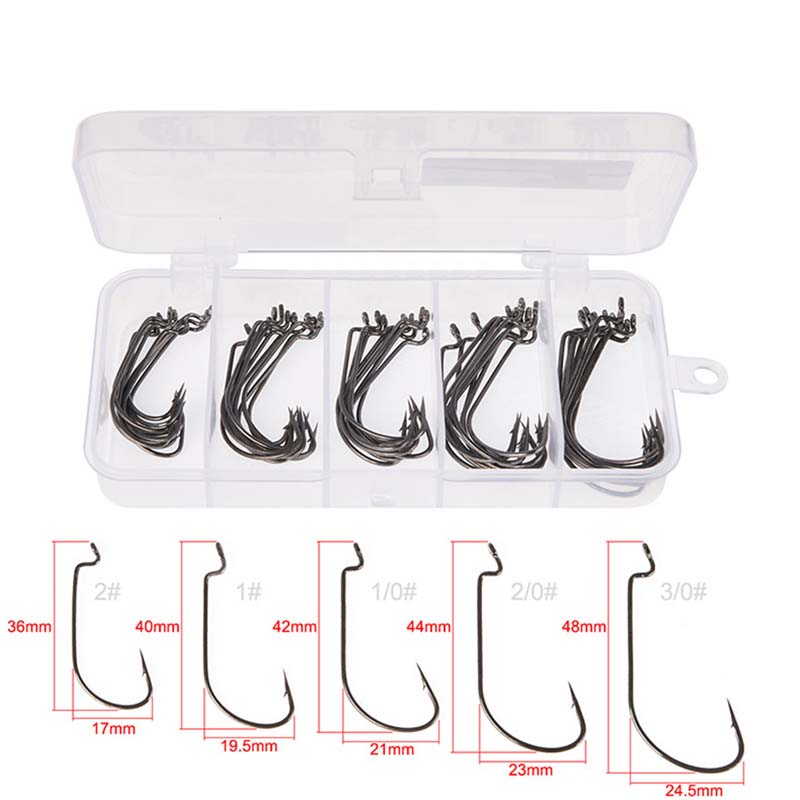 50 Stück/Box Hochkarbon-Stahl  – Fishing Hook Jig Bewertung und Preis