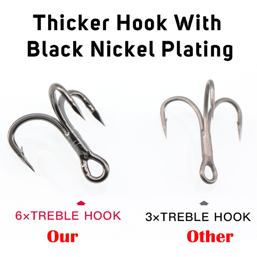 6X Angel-Drillinge, 10 Stück,  – Fishing Hook Barbless Bewertung und Preis
