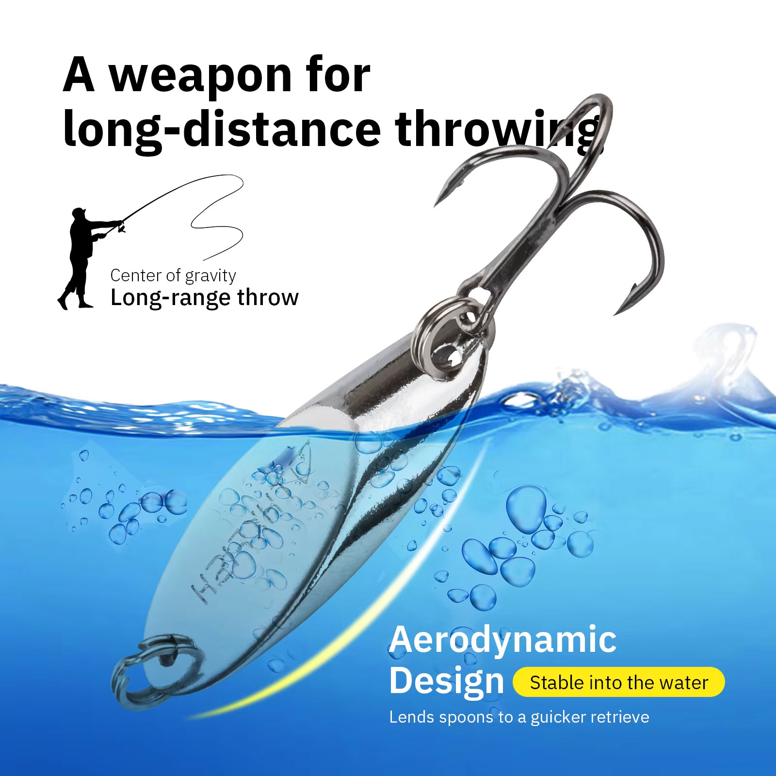5 stücke Metall Spinner Löffel – Fishing Hook Treble Bewertung und Preis